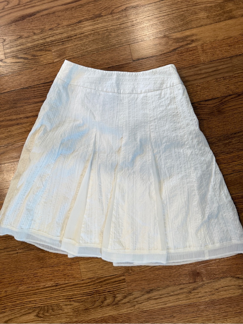Style & Co. White Textured A-Line Skirt
